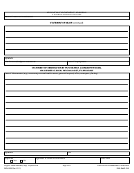 Form DMH-0025 Application for Emergency Admission - Ohio, Page 2