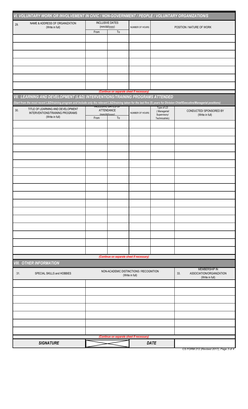 CS Form 212 - Fill Out, Sign Online and Download Fillable PDF ...