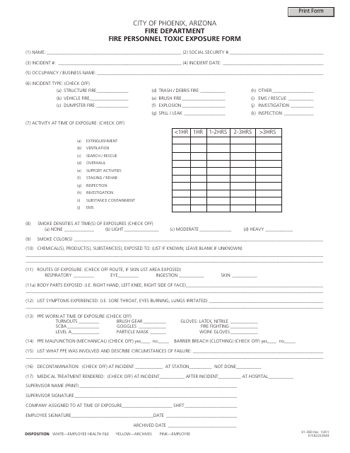 Form 91-38D  Printable Pdf
