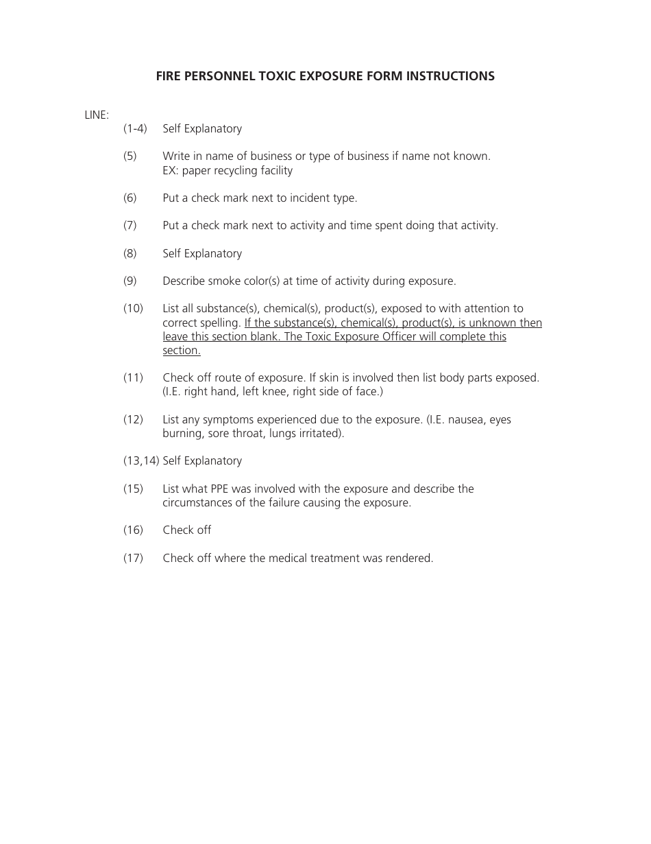 Form 91-38D Fire Personnel Toxic Exposure Form - CITY OF PHOENIX, Arizona, Page 2