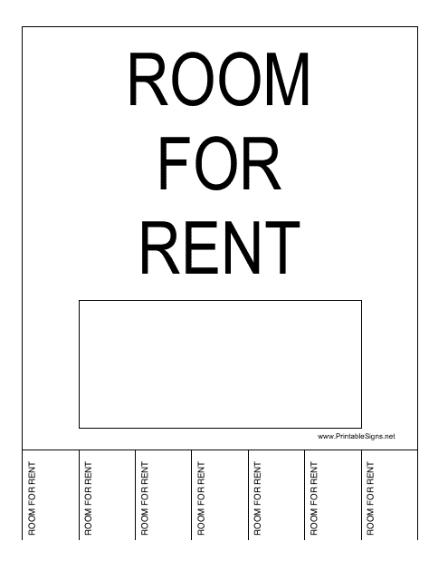 Room for Rent Sign Template Download Pdf