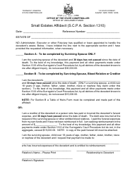 Document preview: Small Estates Affidavit Form - New York