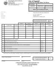 Transaction Privilege (Sales) Tax Return - City of Flagstaff, Arizona