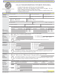 Form ADOR10896 Collection Information Statement (Personal) - Arizona