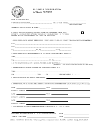 Document preview: Business Corporation Annual Report Form - North Carolina