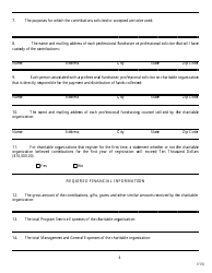 SOS Form 101 Registration Statement of Charitable Organization - Oklahoma, Page 2