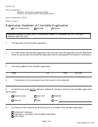 SOS Form 101 &quot;Registration Statement of Charitable Organization&quot; - Oklahoma