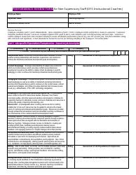 Performance Review Form for Non-supervisory Staff (Dys Instructional Coaches) - Ohio