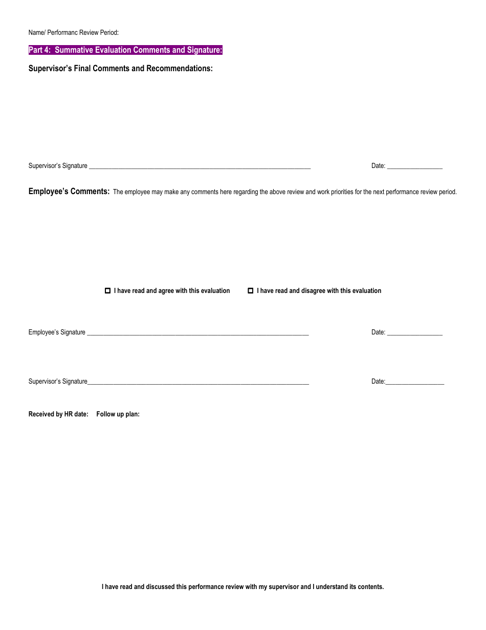 Performance Review Form for Non-supervisory Staff (Dys Instructional Coaches) - Ohio, Page 4