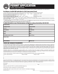 Document preview: Permit Application Form - City of Aurora, Colorado