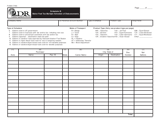 Document preview: Form R-5290 Schedule B Motor Fuel Tax Multiple Schedule of Disbursements - Louisiana