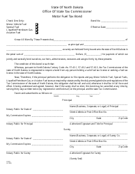Document preview: Form 22979 Motor Fuel Tax Bond - North Dakota