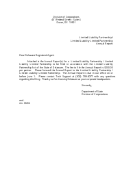 Application for Reinstatement - Limited Liability Partnership - Delaware, Page 3