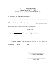 Limited Liability Partnership Annual Report Form - Delaware, Page 2