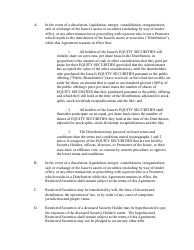 Model Promotional Shares Lock-In Agreement Form - Class B Issuer, Page 2