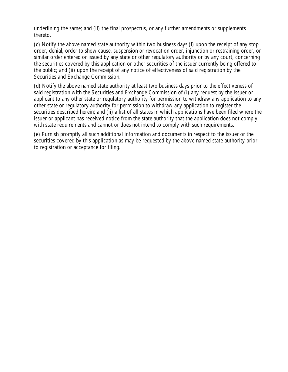 Form U-1 Uniform Application to Register Securities - Louisiana, Page 3