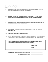 Professional Bondsmen Application Form - New Hampshire, Page 2