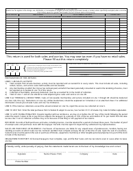 Sales &amp; Use Tax Return Form - CIty of Arvada, Colorado, Page 2