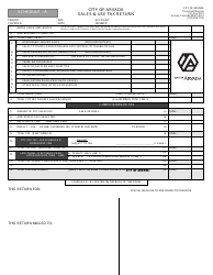 Document preview: Sales & Use Tax Return Form - CIty of Arvada, Colorado