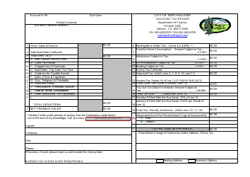 Document preview: Sales/Use Tax Return Form - City of Northglenn, Colorado