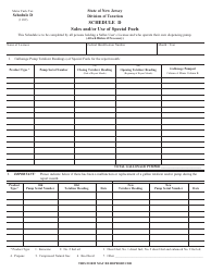 Document preview: Form MFT-10 Schedule D Sales and/or Use of Special Fuels - New Jersey