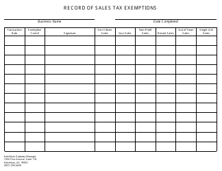 Combined City and Borough Sales Tax Report - Ketchikan Gateway Borough, Alaska, Page 2