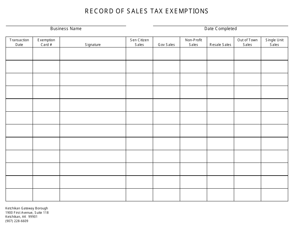 Combined City and Borough Sales Tax Report - Ketchikan Gateway Borough, Alaska, Page 2