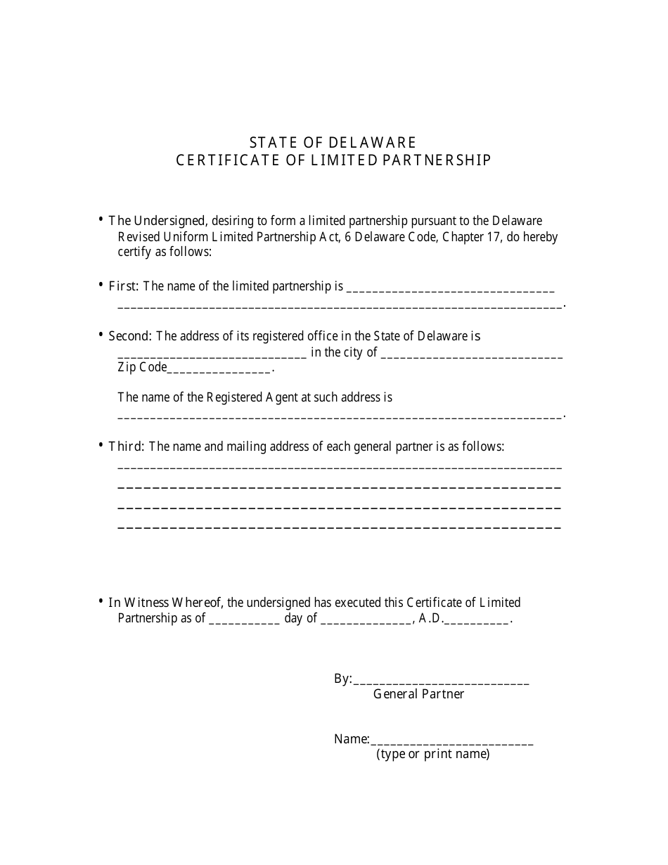Certificate of Conversion From a Non-delaware Limited Partnership to a Delaware Limited Partnership - Delaware, Page 3