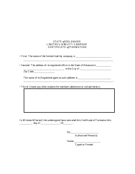 Certificate of Conversion From a Non-delaware Limited Liability Company to a Delaware Limited Liability Company - Delaware, Page 3