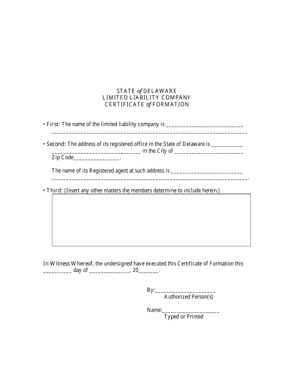 Certificate of Conversion From a Non-delaware Limited Liability Company to a Delaware Limited Liability Company - Delaware, Page 3