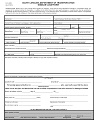 Document preview: Form 2062 Damage Claim Form - South Carolina