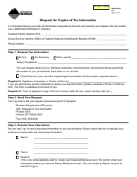 Document preview: Form RTI Request for Copies of Tax Information - Montana