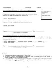 Form CT-HR-28 Request to Hold Classified Position in Accordance With C.g.s. Section 5-248(F) - Connecticut, Page 2