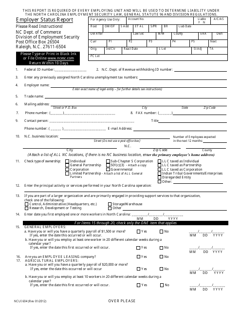 Form 604 Fill Out Sign Online And Download Fillable PDF North 