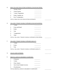 Monthly Expense Form, Page 4