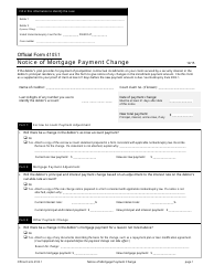 Official Form 410S1 &quot;Notice of Mortgage Payment Change Form&quot;