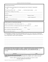 Application for Financial Assistance - Cherry Preschool, Page 2