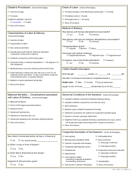 Medical Data Worksheet for Child&#039;s Birth Certificate - Texas, Page 2