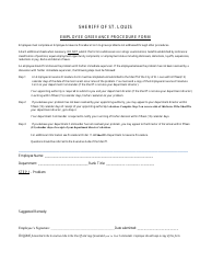 Employee Grievance Procedure Form - City of St. Louis, Missouri