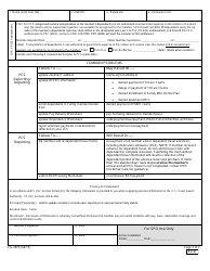 Form CG-2005 PCS Reporting Worksheet, Page 2