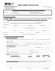 Document preview: Form MJ45 Employment Application - Maryland