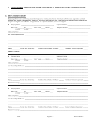 Form MJ45 Employment Application - Maryland, Page 2