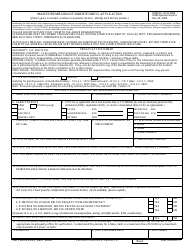 DD Form 2789 Waiver/Remission of Indebtedness Application
