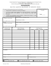 Form UITR-6a &quot;Multiple Quarter Adjustment of Workers' Wages&quot; - Colorado