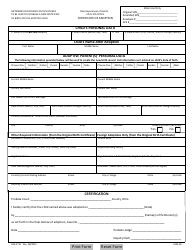 Form HEA2757 &quot;Certificate of Adoption&quot; - Ohio