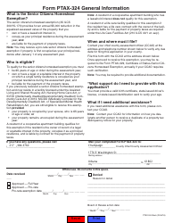 Form PTAX-324 Application for Senior Citizens Homestead Exemption - Illinois, Page 2
