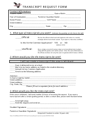 Document preview: Transcript Request Form - Scs
