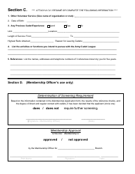 Application for Membership - the Army Cadet League of Canada - Canada, Page 2