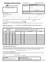Form 524-701 &quot;Veteran Application Form - Boy Scouts of America&quot;
