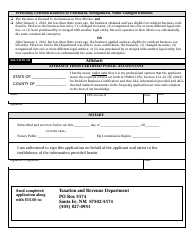Form ASD-22238 Application for Resident Business Certification - New Mexico, Page 2